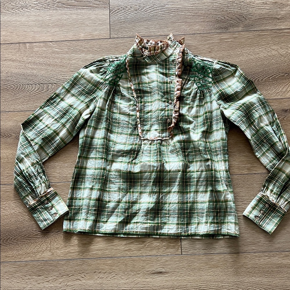 Sézane Plaid Top